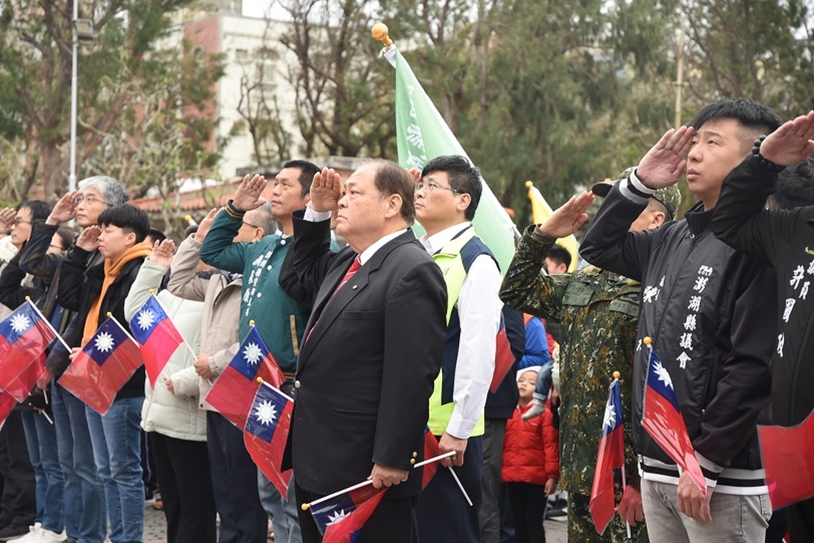澎湖縣114年元旦升旗典禮暨慢跑 陳光復感恩所有為澎湖努力的夥伴