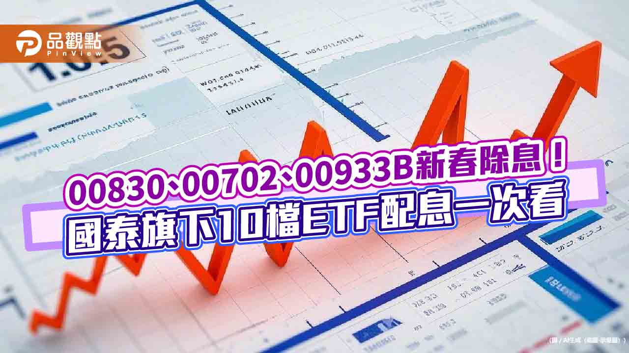 國泰10檔ETF新年除息!00830、00725B、00933B發紅包 想領息最晚這天買
