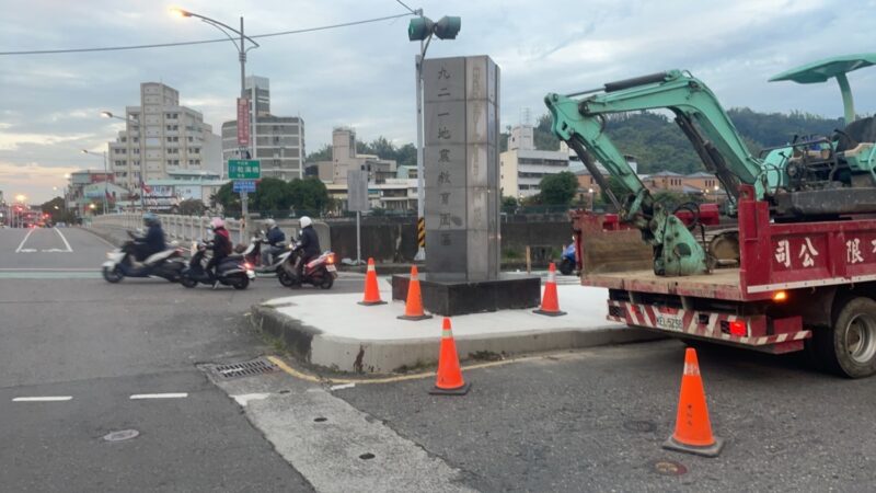 圖文:霧峰乾溪路口交通工程進行改善 完工後將提升行人安全。