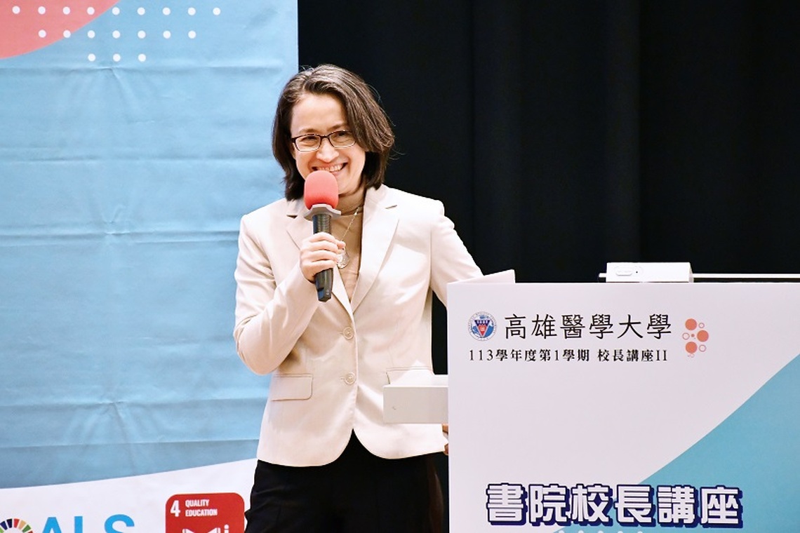 副總統蕭美琴高醫大演講 「戰貓精神」啟發學子 讓臺灣更好