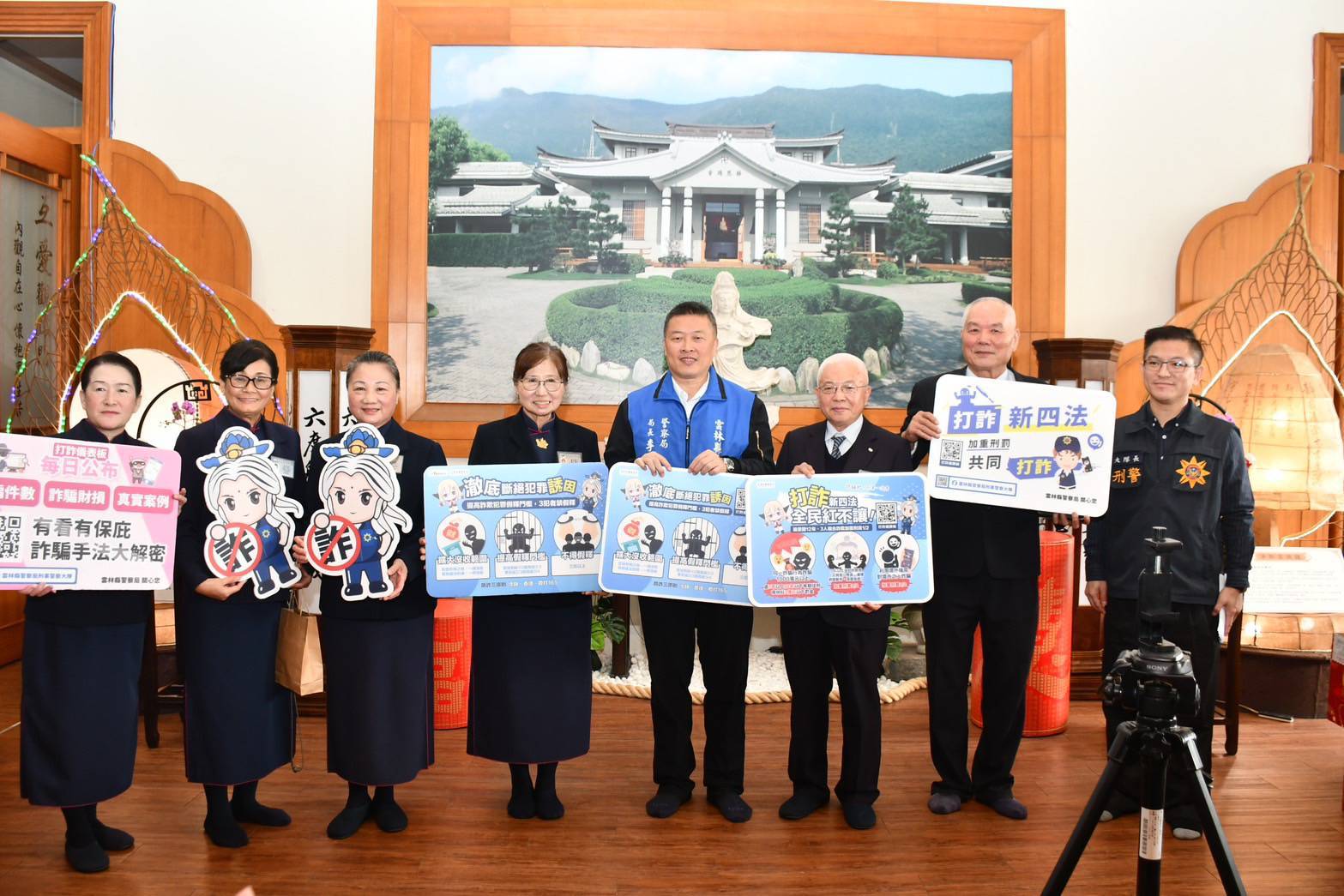 ▲李建民局長介紹打詐成效,分享雲林縣詐騙案件減少的數據,並強調警方持續加強防詐工作。(記者劉春生攝)