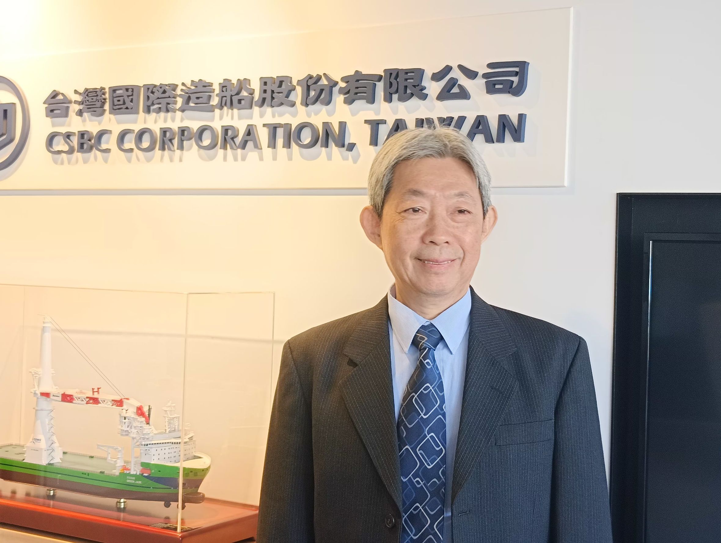 台船董事長黃正弘證實,海鯤號4月海測,11月交艦。王烱華攝