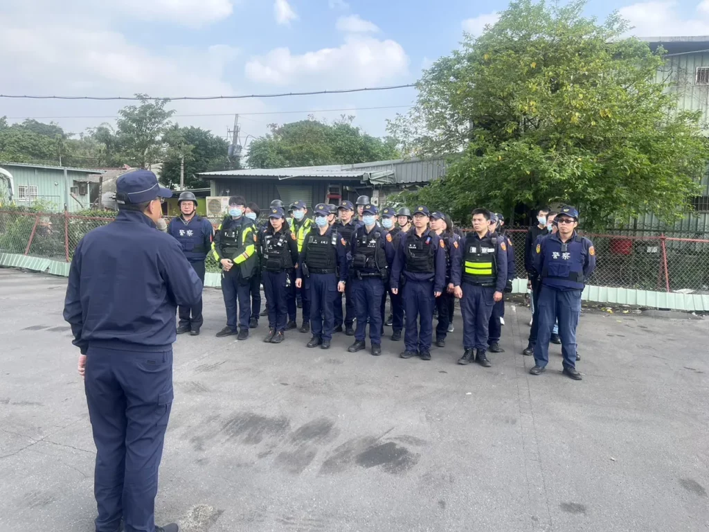 土城警分局於今(6)日上午14時聯合土城農會清水分部舉辦防搶演練