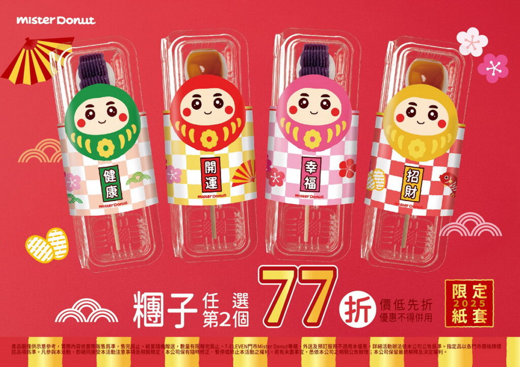 軟Q日式糰子也換上喜氣的春節包裝,伴粉絲過年討吉利~