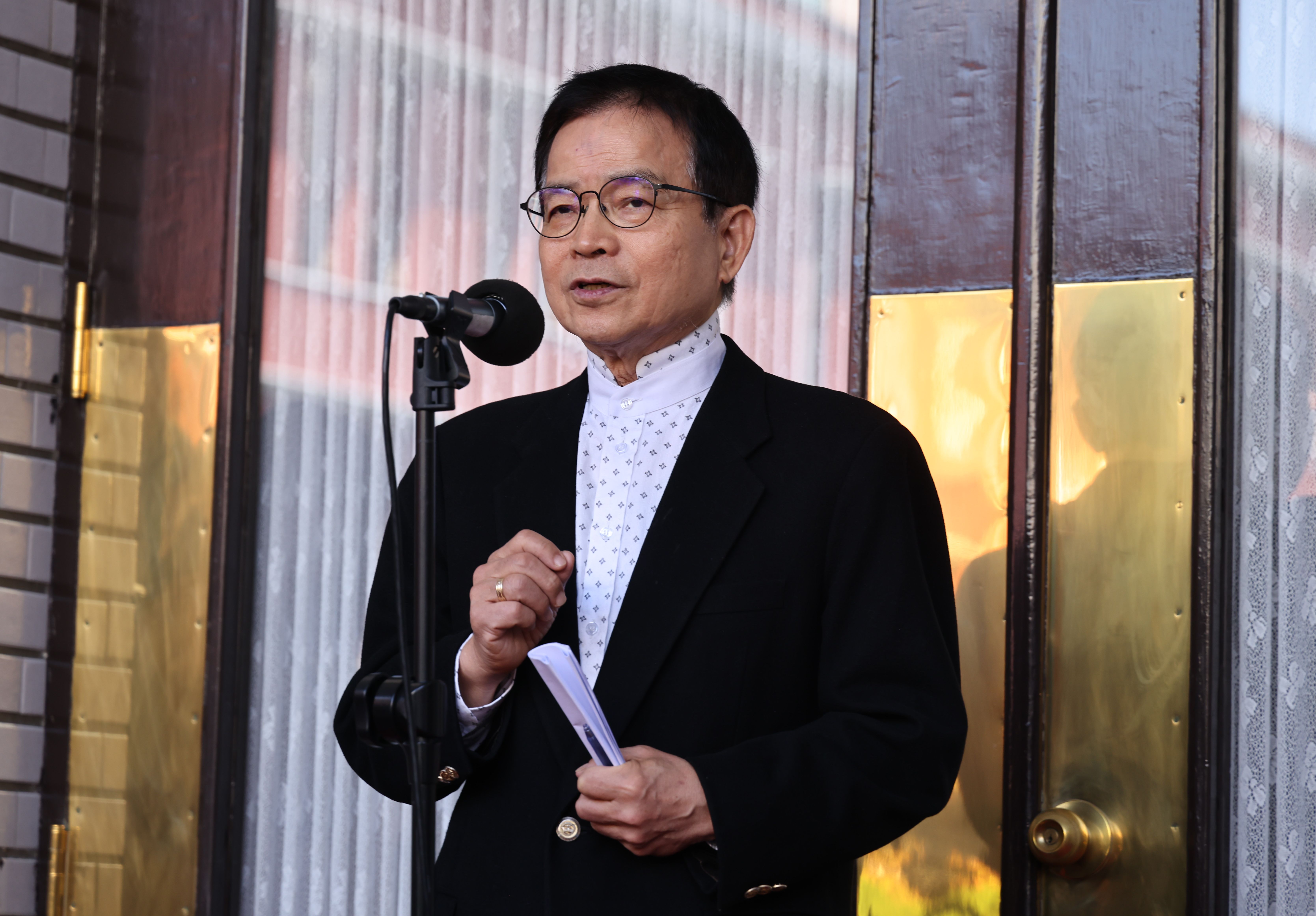 賴士葆7日表示,國民黨立院黨團大會決議將罷免民進黨38席區域立委。資料照片/林啟弘攝
