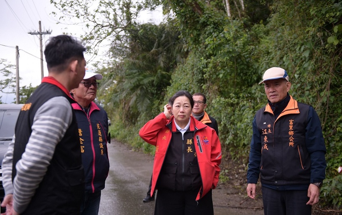 徐榛蔚會勘六十石山道路復建工程 關心施工安全與進度並重