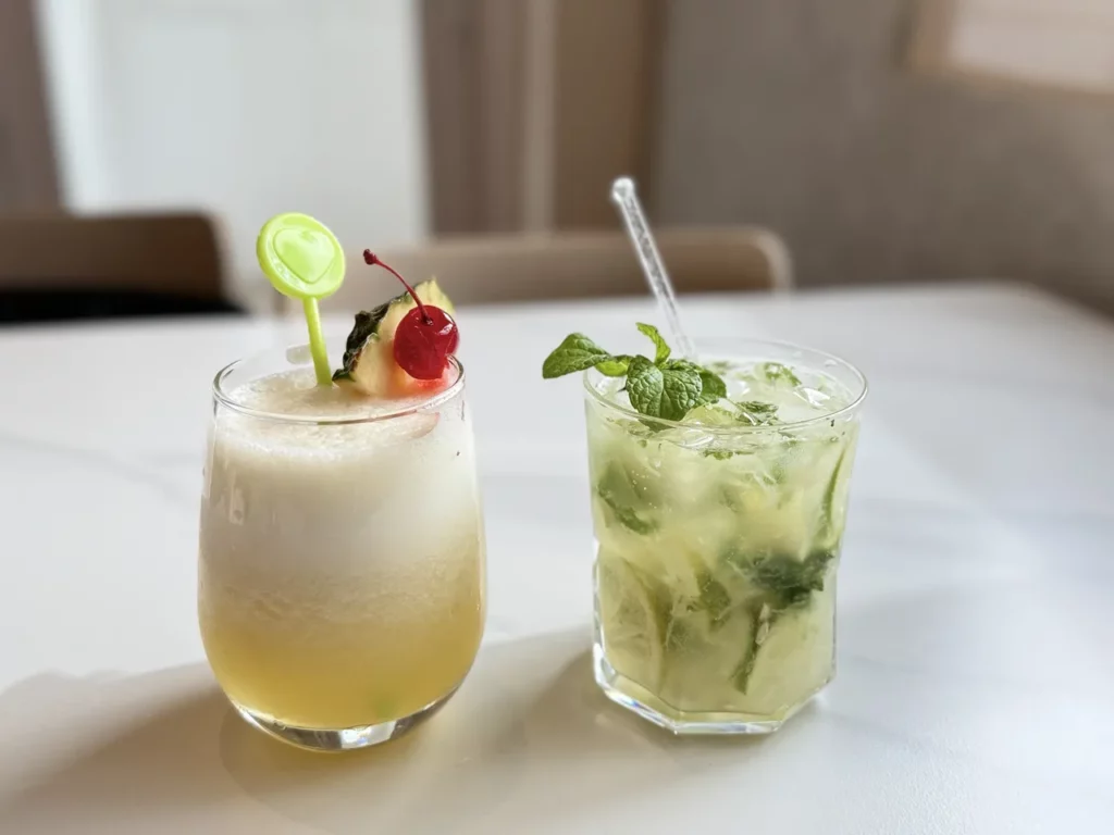 .「船帆石No.1000」特色飲品由在地農特產品現打的果汁特調製成。