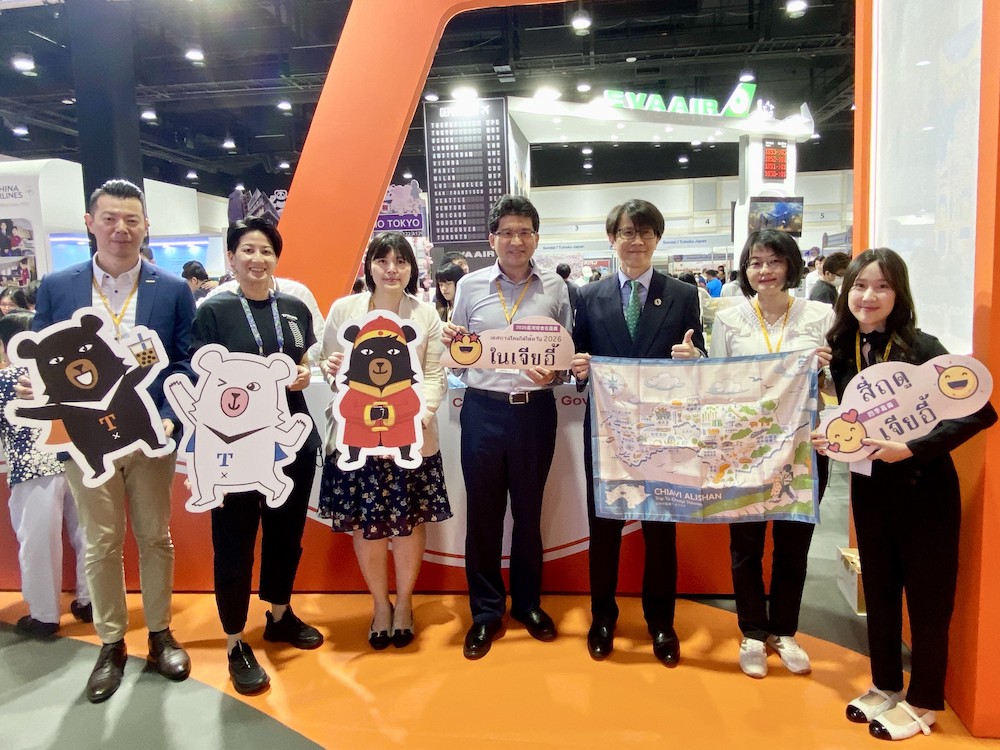 ▲泰國春季旅展開幕，嘉義縣推四季旅遊並預告「2026台灣燈會」 。（圖/嘉義縣政府提供）