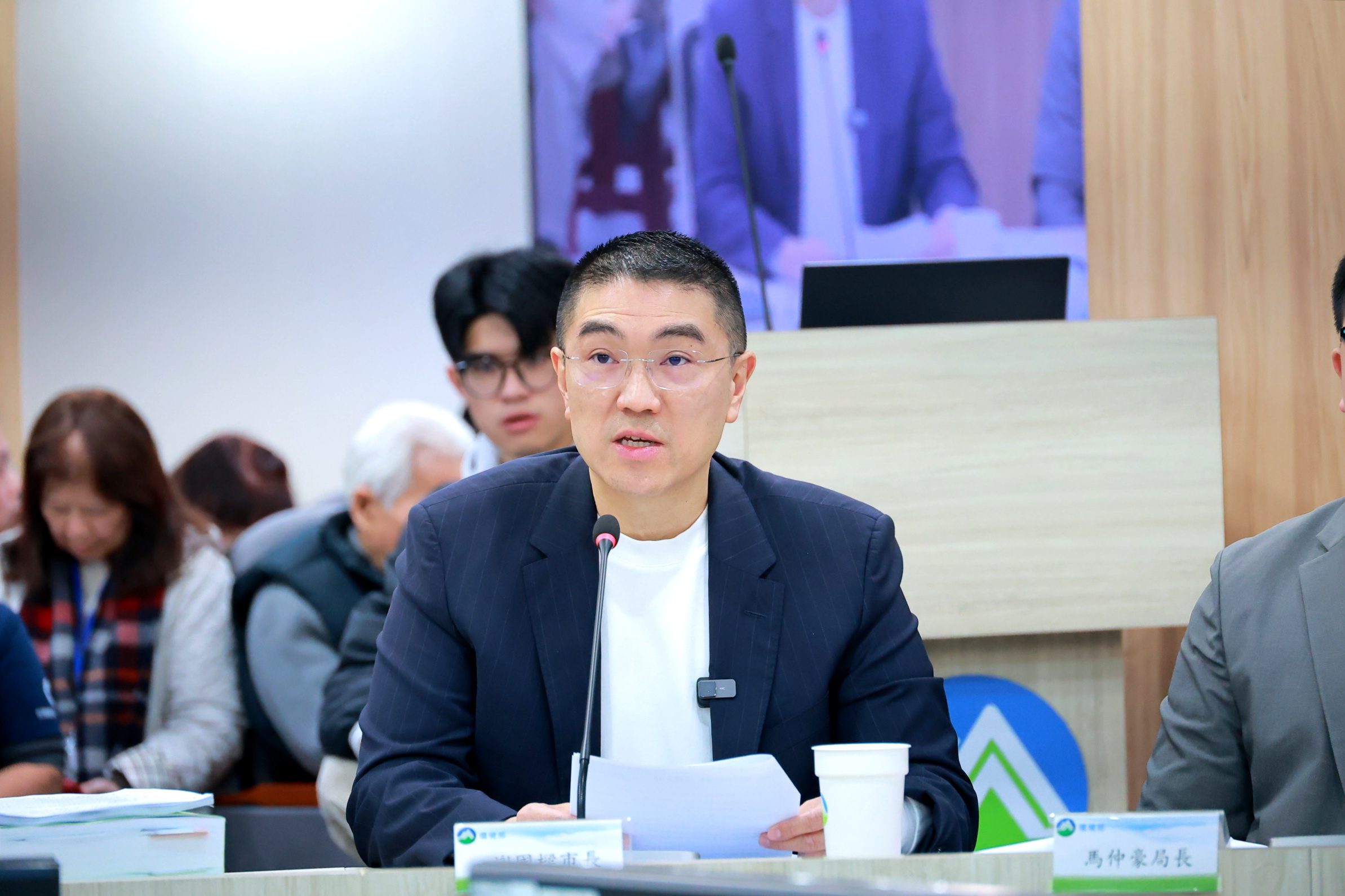 謝國樑現身四接環評現場 喊話以專業保護基隆人安全