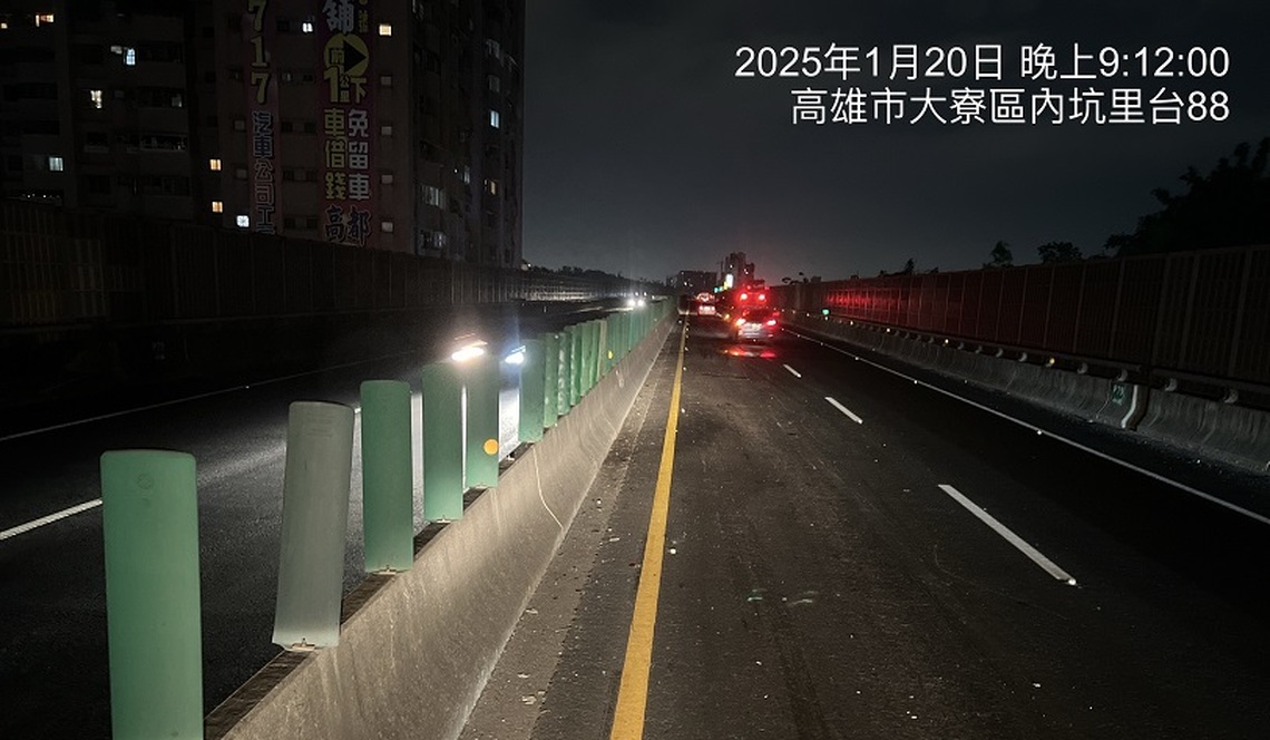 台88線三車追撞事故已排除 雙車道恢復通行
