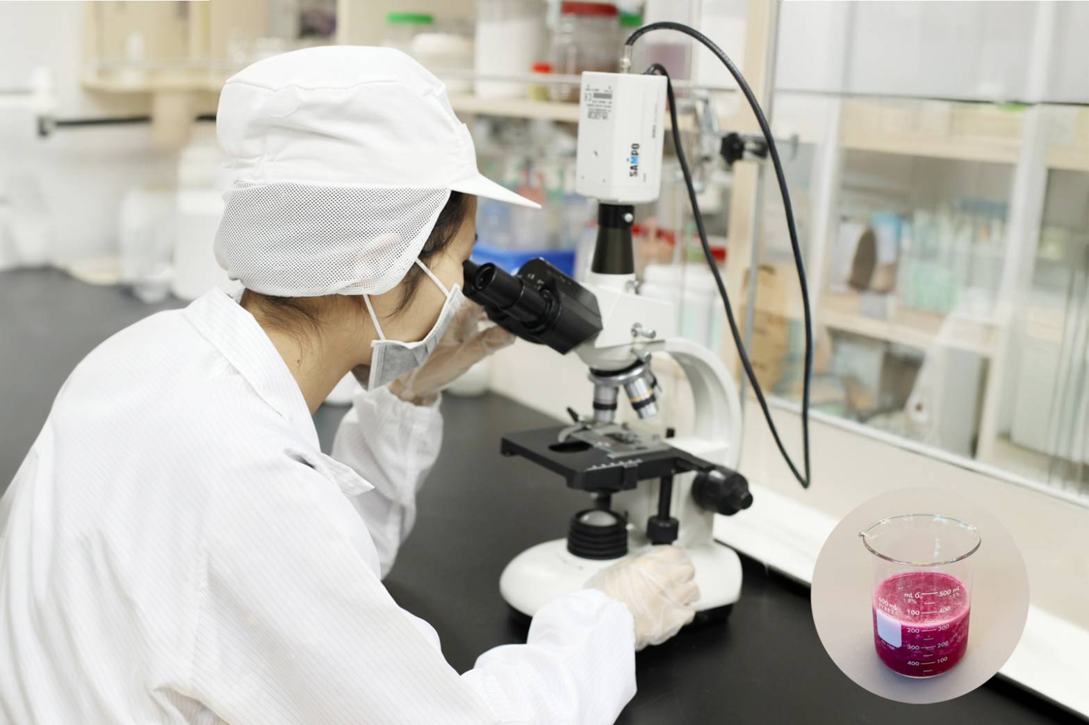 工研院的超音波破壁萃取技術化,相較傳統萃取方法既環保又提升效率。(圖/記者黃溎芬翻攝)