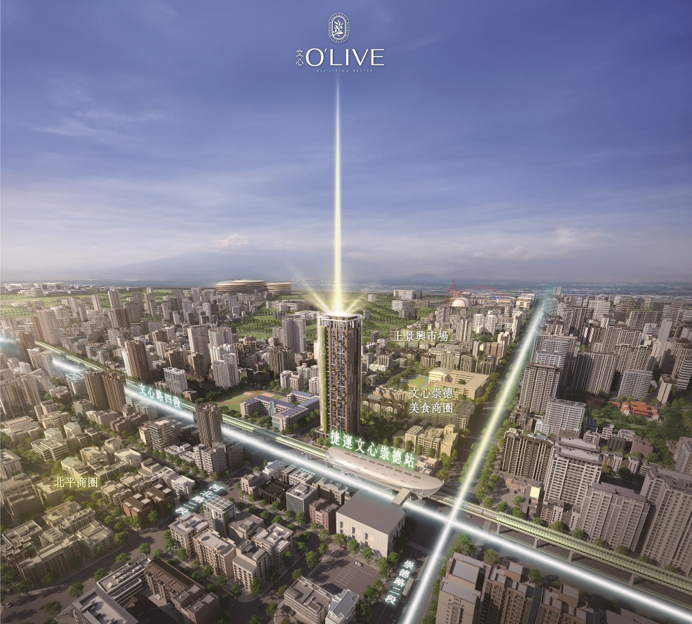 ▲「文心O’LIVE」為文心路上垂直森林地標，由綠建築大師劉偉彥打造。