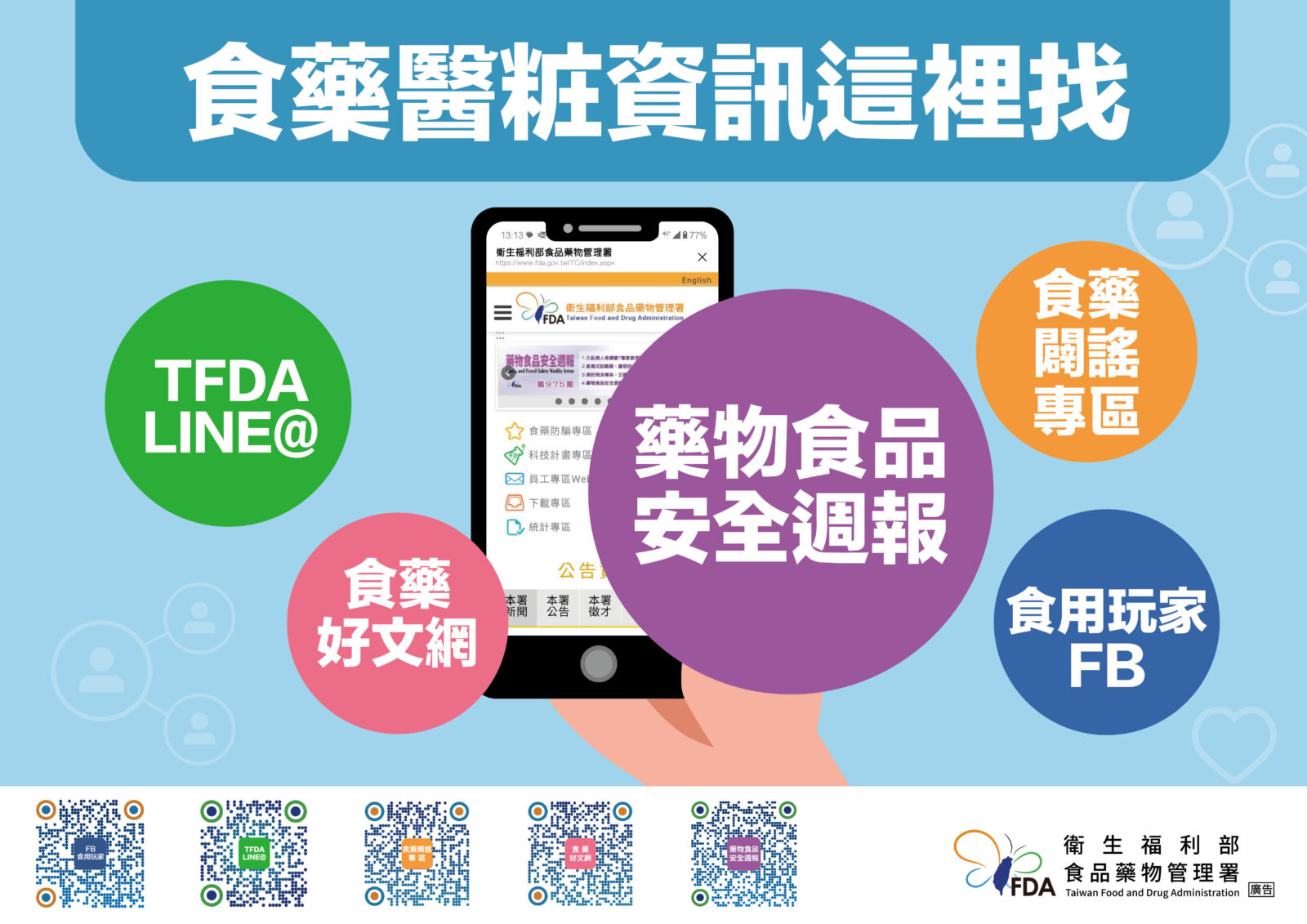 春節假期食安資訊不落勾　行政院食安辦：動動手指掃QR Code 265