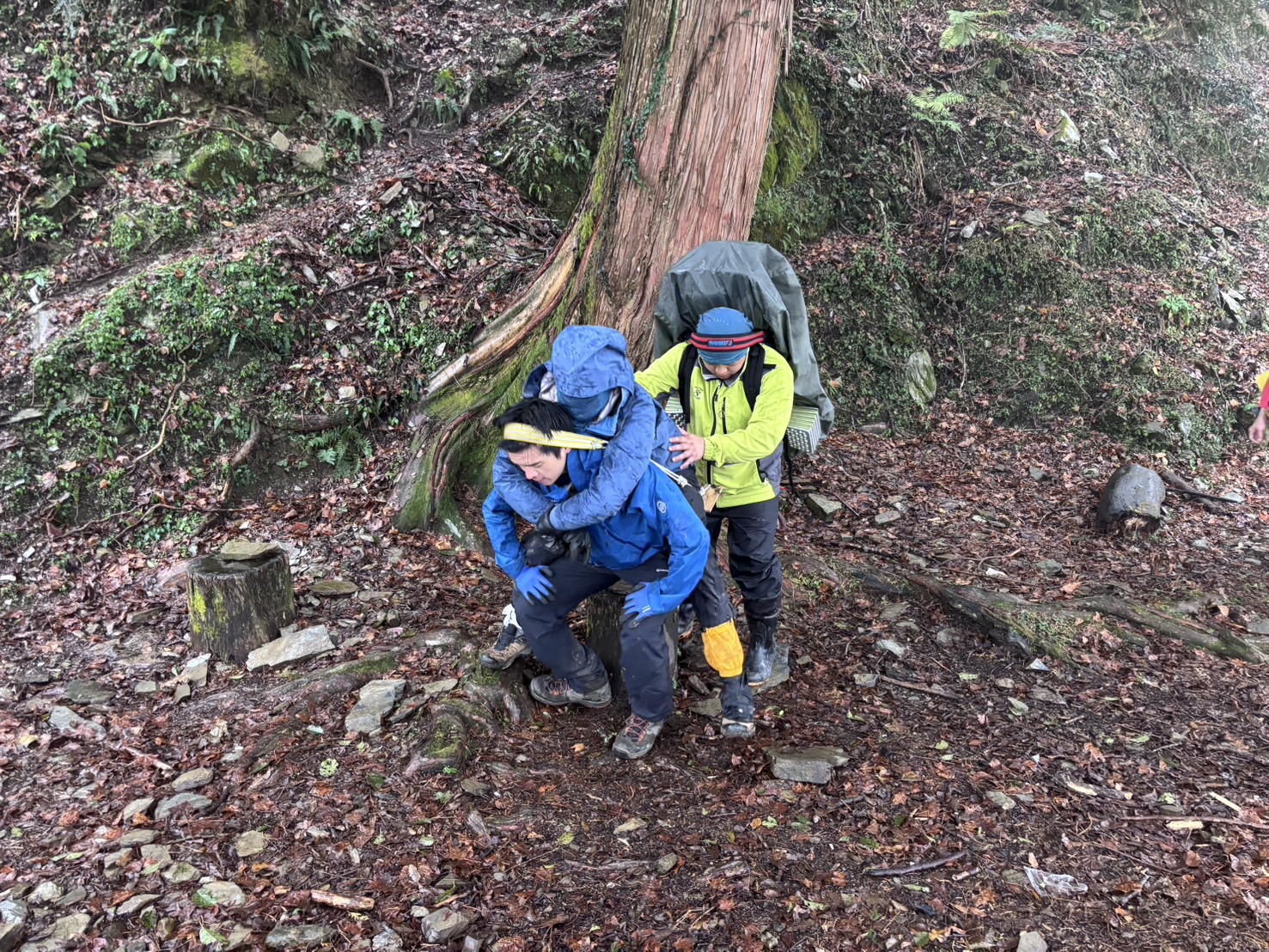 登山客於觀高坪右腳踝骨折 搜救人員輪流揹負下山送醫 - https://www.watchmedia01.com