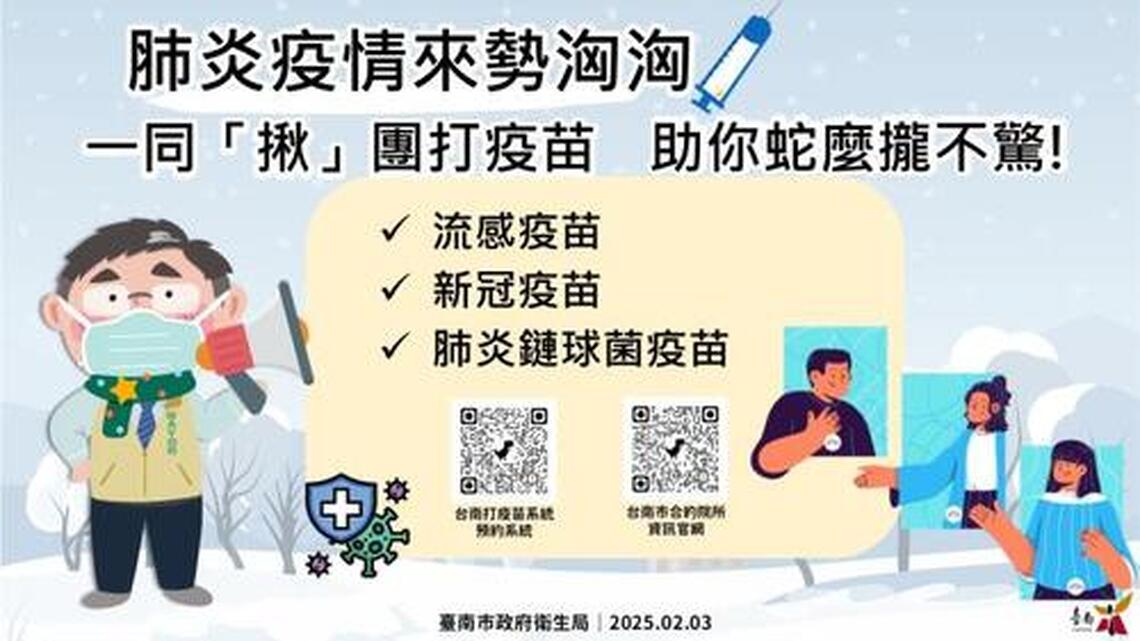 台南公費流感疫苗受藝人猝逝影響預約無剩