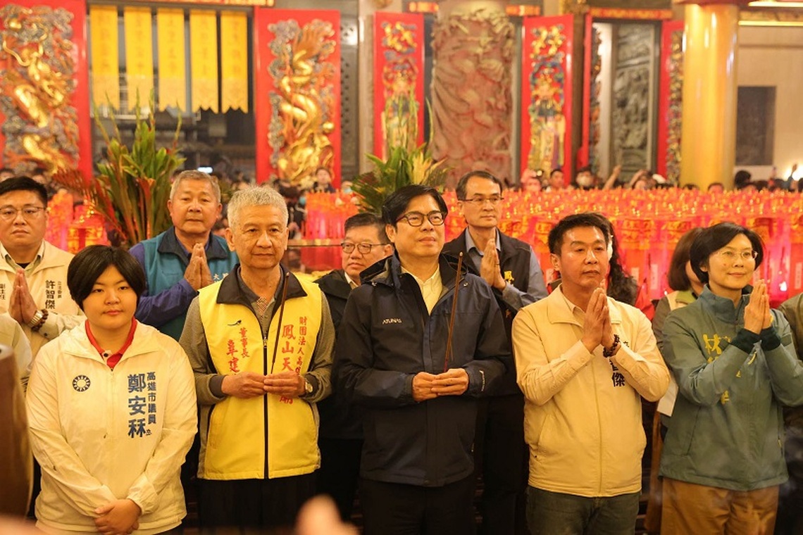 迎天公生 陳其邁參拜4座天公廟 祈求國泰民安 社會繁榮