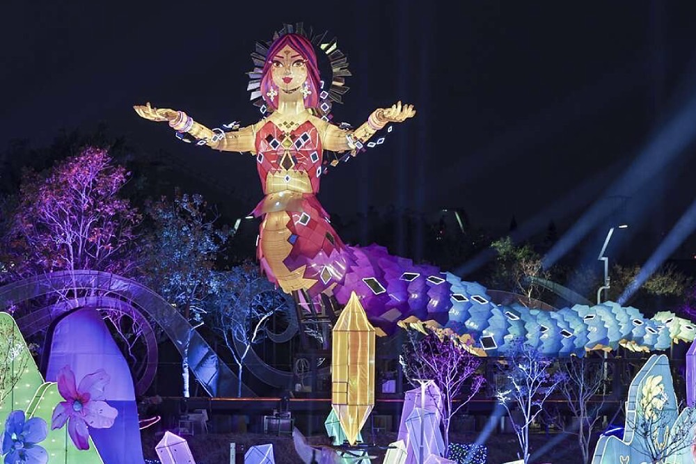 2025中台灣元宵燈會女媧「蛇」出來　盧秀燕：「醜水」主燈引話題 199