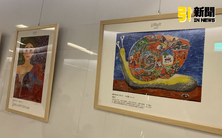 圖/第十屆「彩繪希望」巡展於2月1日至3月24日,在亞東醫院北棟二樓門診區走廊展出。(記者陳志仁攝,2025.02.06)