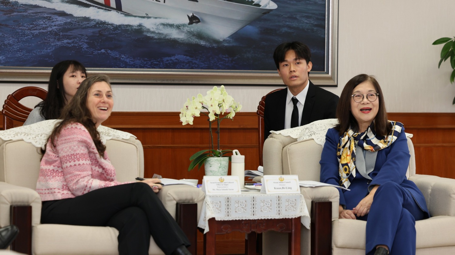 海委會主委管碧玲接見以色列駐台代表 雙方進行經驗交流