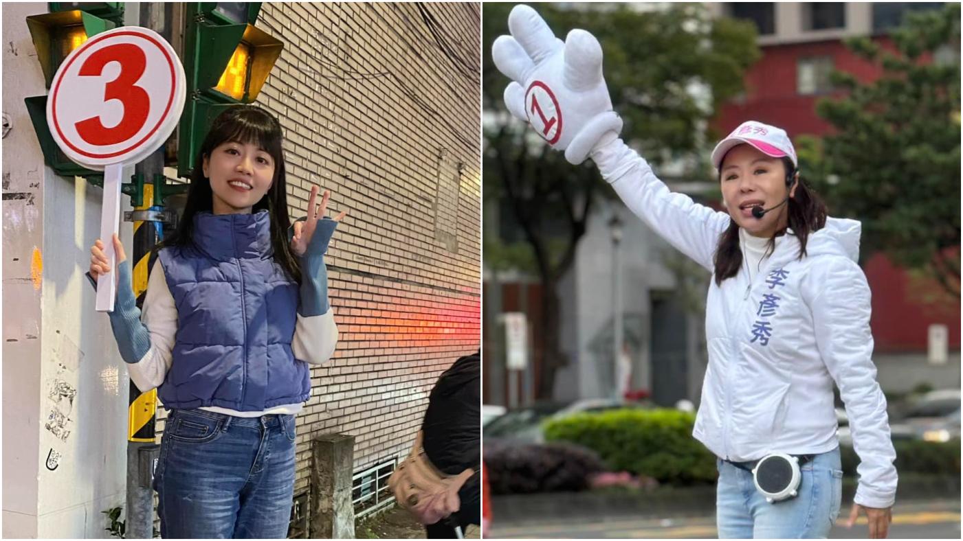 被接連遭高嘉瑜(左)爆料在美國有未申報房產後,李彥秀(右)不忍了,委任律師提告,「讓小丑的惡行得到法律的制裁」。翻攝兩人臉書
