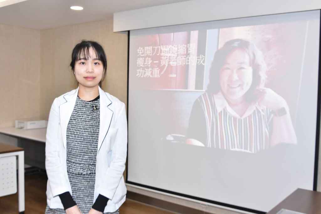 ▲邱珮筑營養師表示，每次回診都會依黃老師測量身體質量指數結果，調整飲食計畫。（彰基醫院提供）