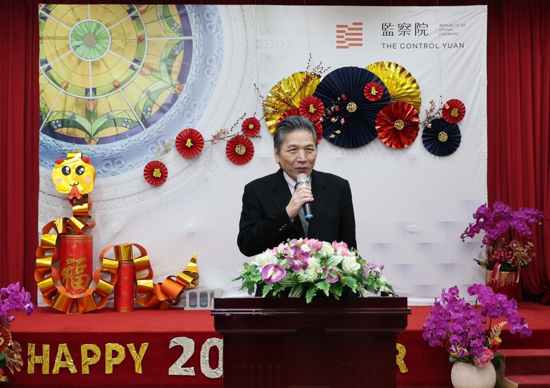 總統賴清德10日召集五院協商,監察院將由副院長李鴻鈞參加。圖為李鴻鈞3日參加監察院新春團拜。圖/中央社