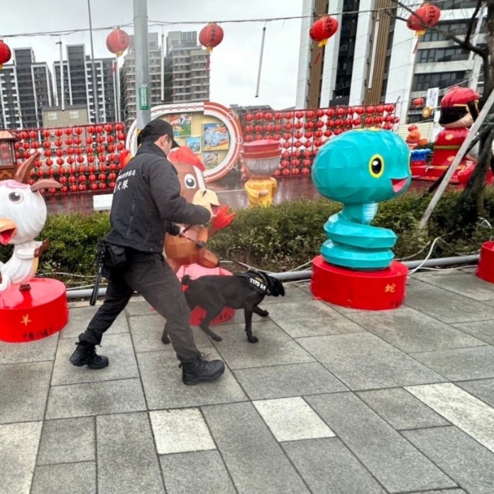 桃園警犬隊出動了!執行防爆安檢 守護台灣燈會治安 70 S 18759702 0
