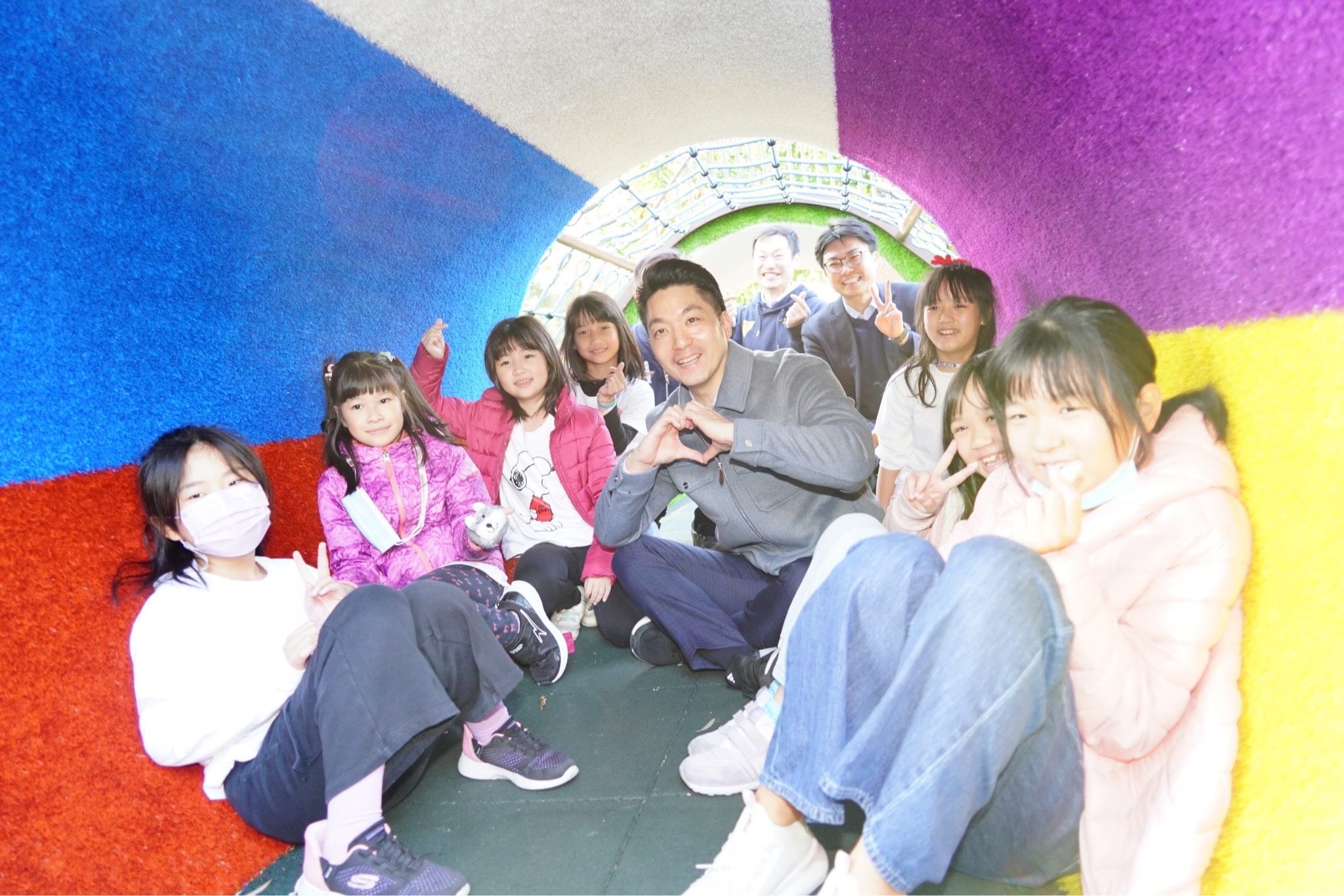 迎接開學新氣象　蔣萬安開箱銘傳國小共融式遊戲場