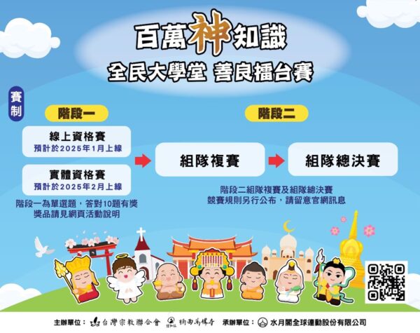 百萬神知識,歡迎各方人士參加。圖/宗教聯合會提供