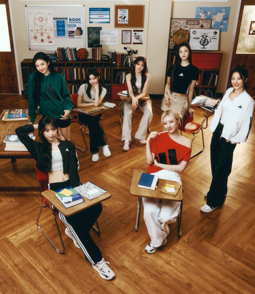 adidas Sportswear Essentials系列開學新登場!韓國女團BABYMONSTER展現校園青春氣息