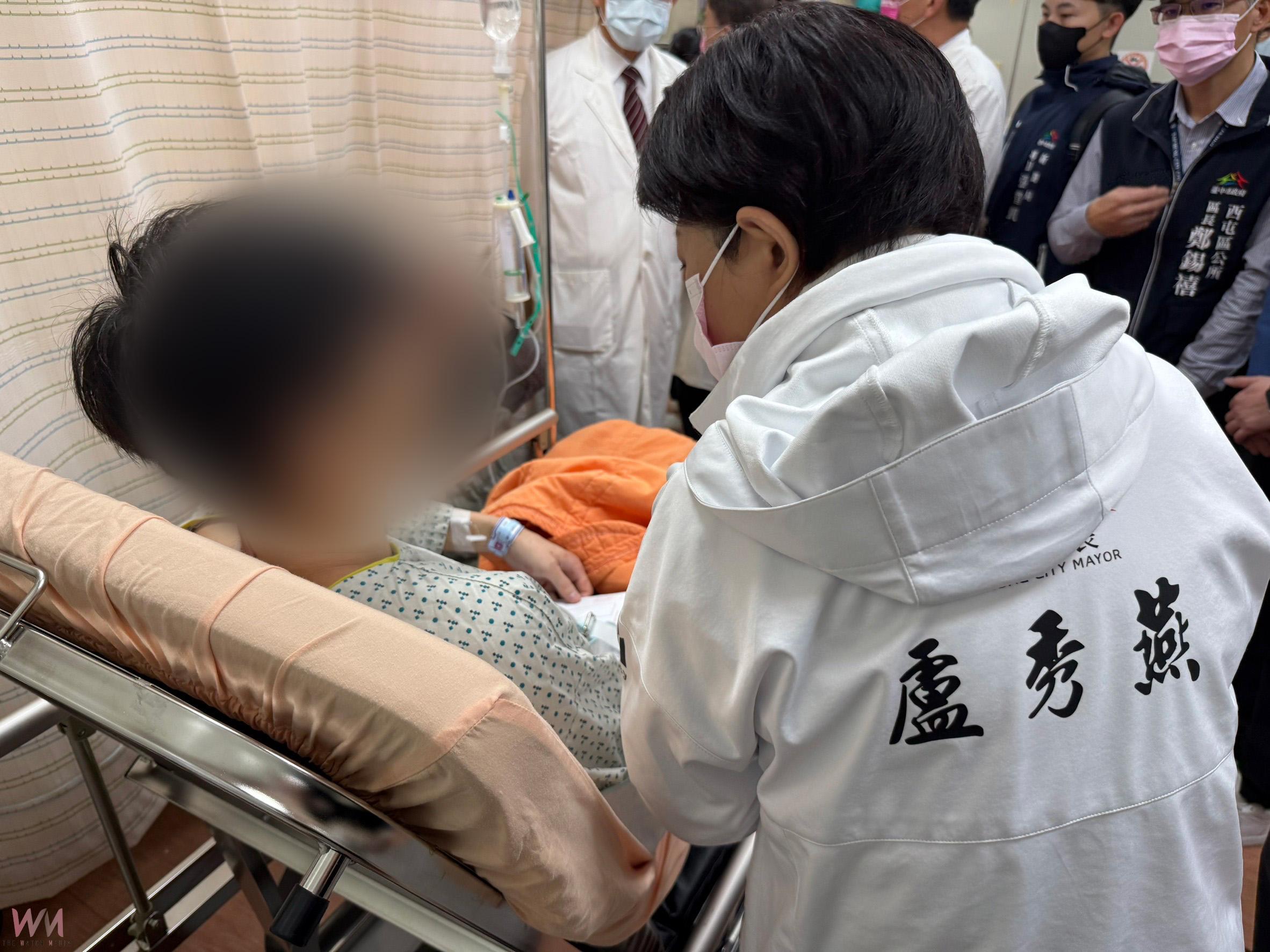 市長盧秀燕今2/13赴澄清醫院探視傷者　承諾中市府會提供協助　 　