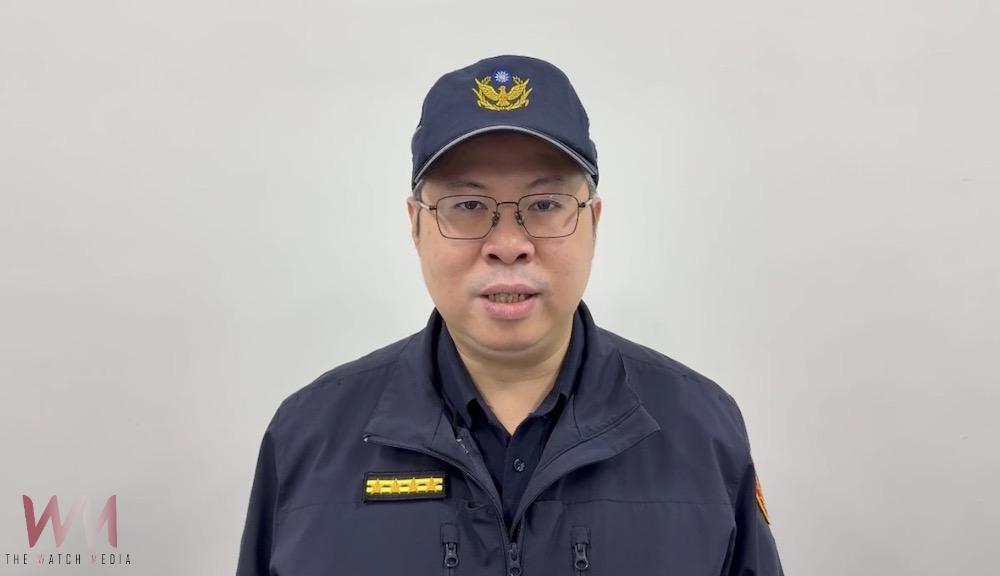 嘉義縣警察局新到任督察長陳至瑋發言表示,將斷然淘汰嚴懲不貸。(圖/記者陳惲朋翻攝)