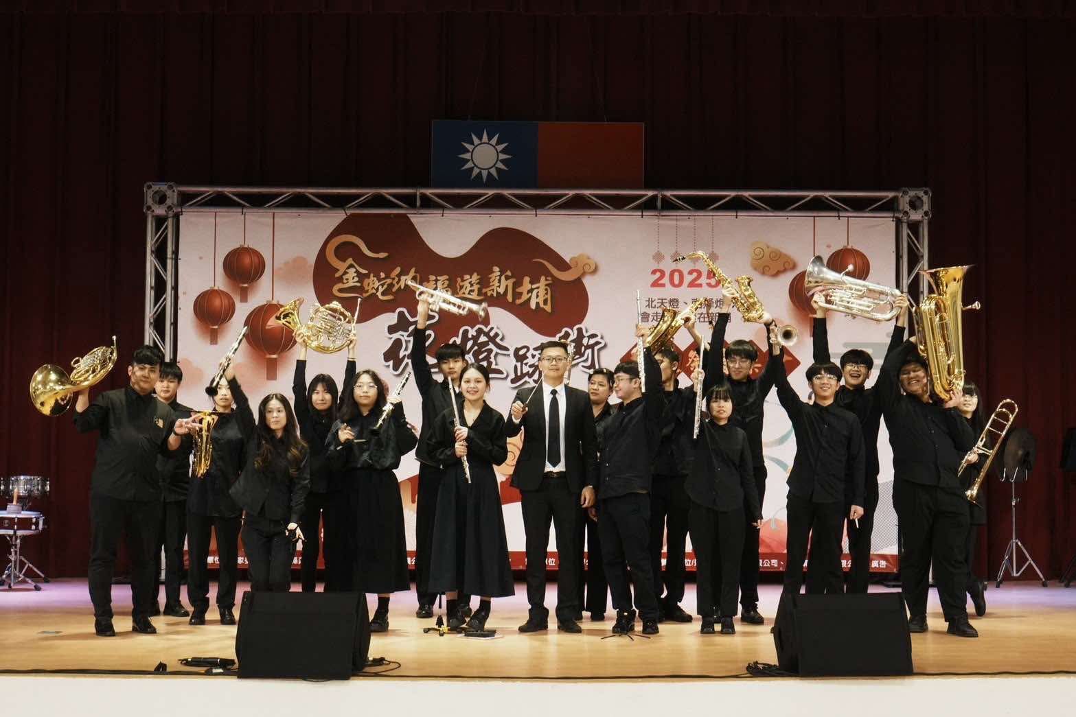 內思高工管樂團受邀於前夜祭音樂會壓軸演出。(圖/記者林照東攝)