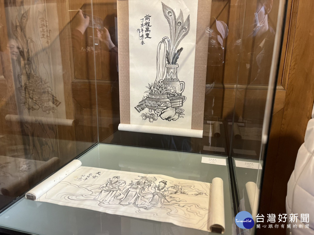 鶴棲別墅工藝展覽館展出陳穎派25件珍寶。圖/記者鄧富珍攝