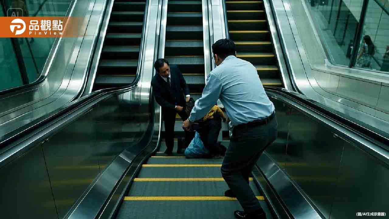 北捷超長電扶梯乘客失足墜落! 路人肉身擋救命