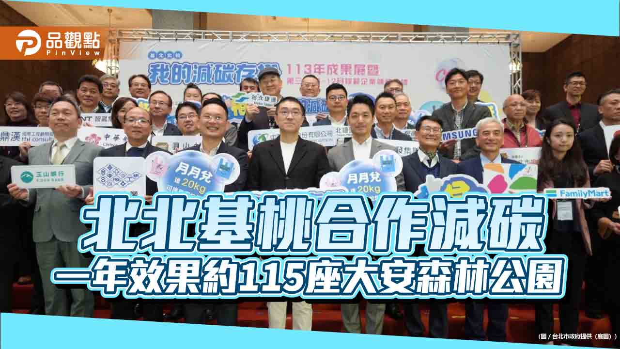 北北基桃合作減碳 一年效果約115座大安森林公園
