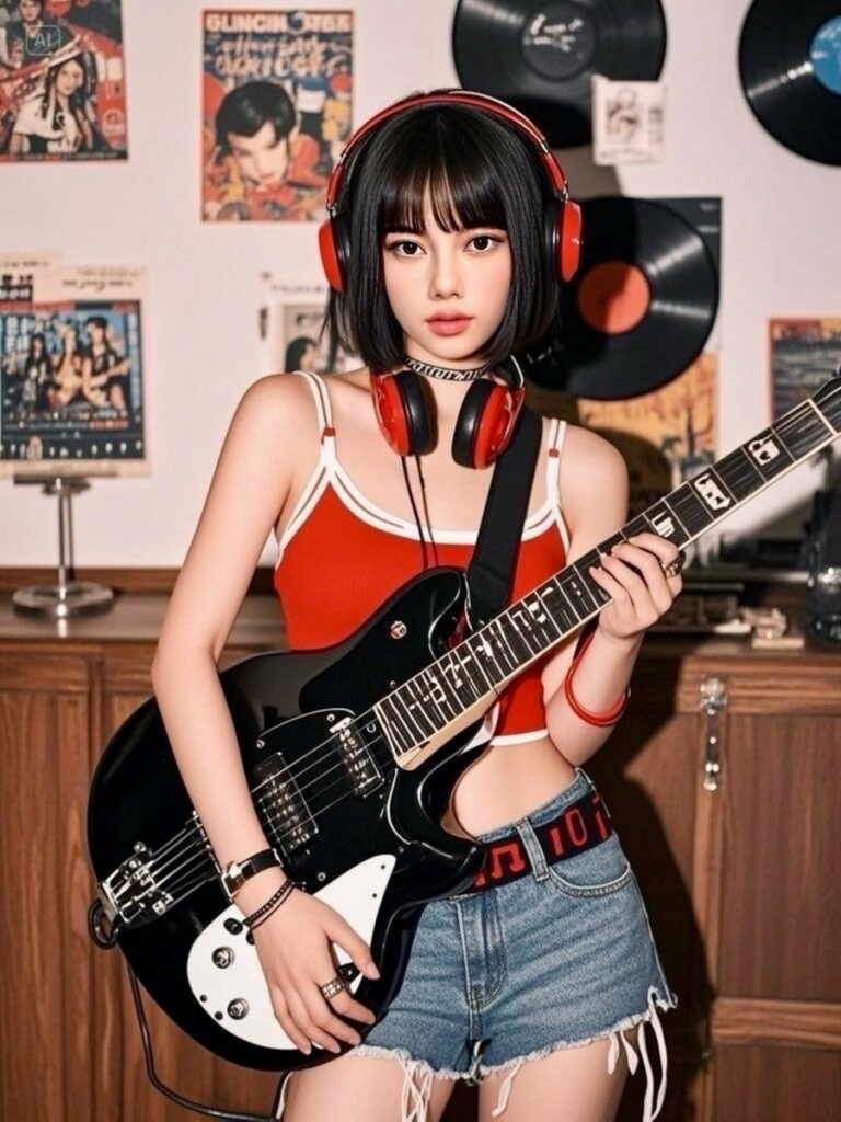 米拉蜜收到陳子鴻老師親贈的吉他，未來也將朝創作才女之路邁進。
