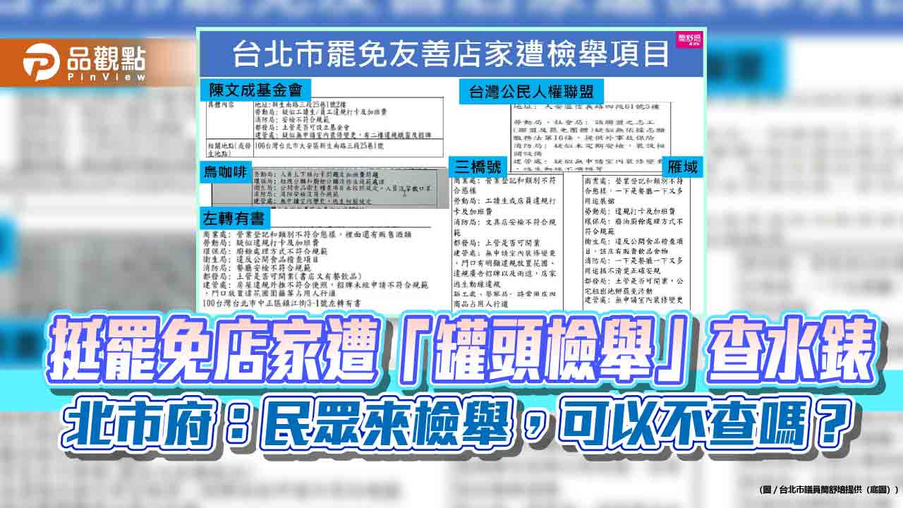 挺罷免店家遭「罐頭檢舉」查水錶 北市府:民眾來檢舉,可以不查嗎?