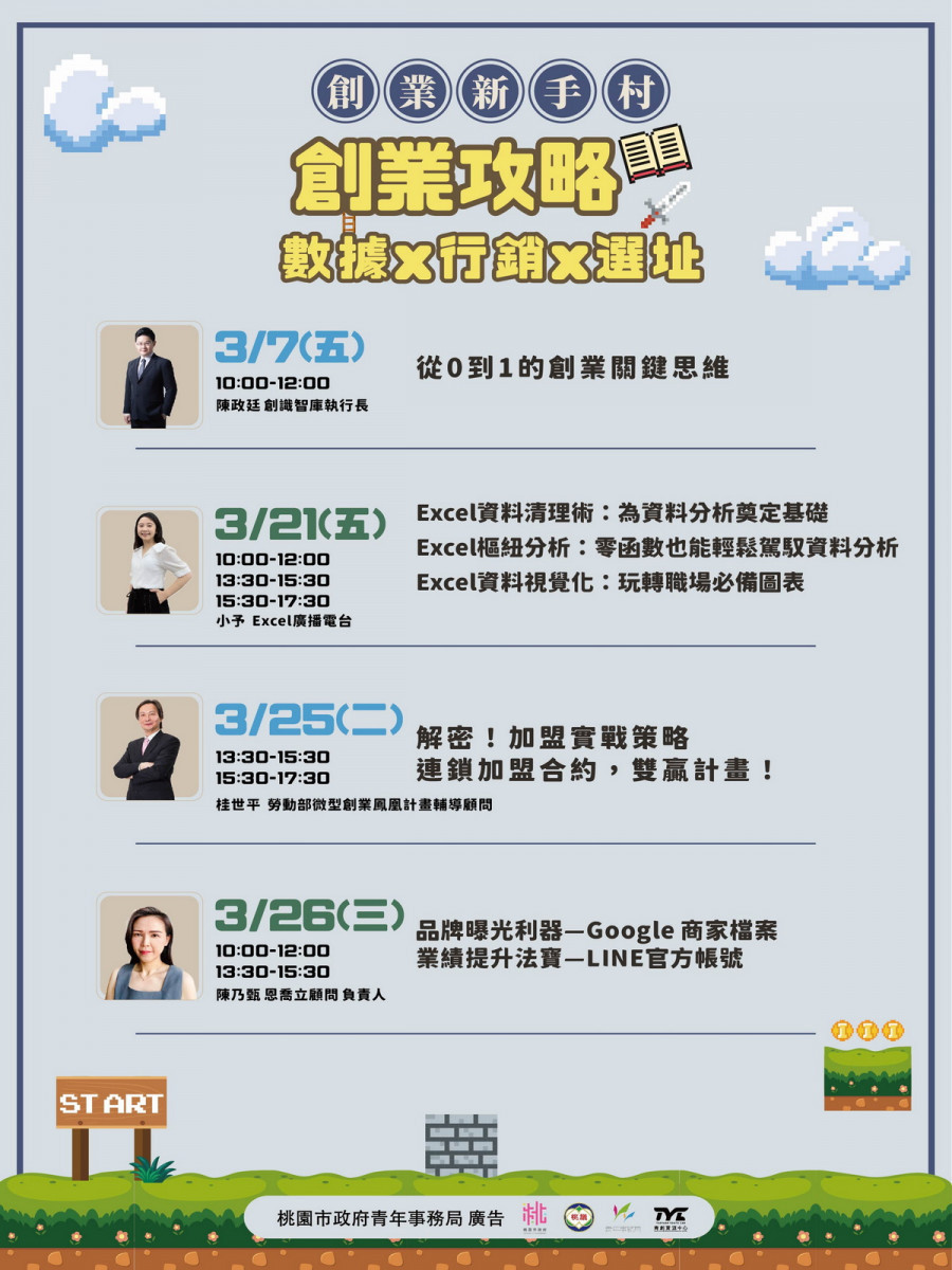 創業新手村課程內容。<br /><br />