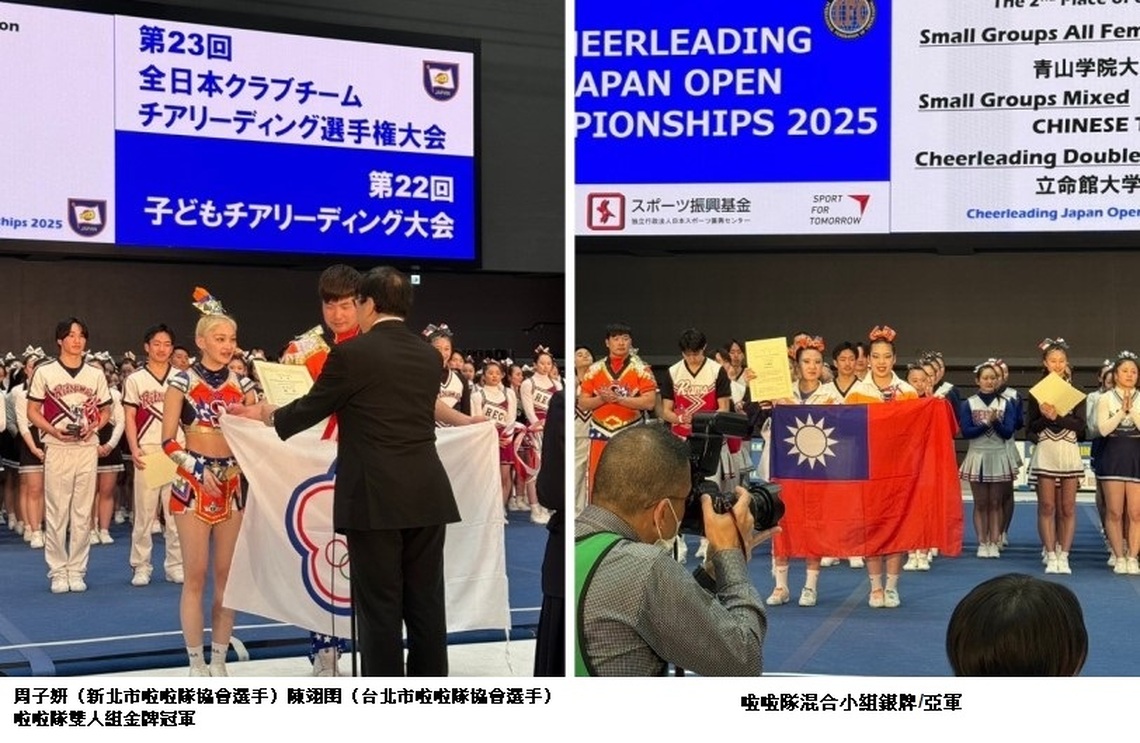 台灣啦啦隊勇奪日本公開賽金銀牌 展現國際競技實力