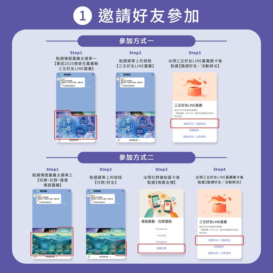 迎接2026台灣燈會在嘉義縣 邀請好友加LINE 點數免費送