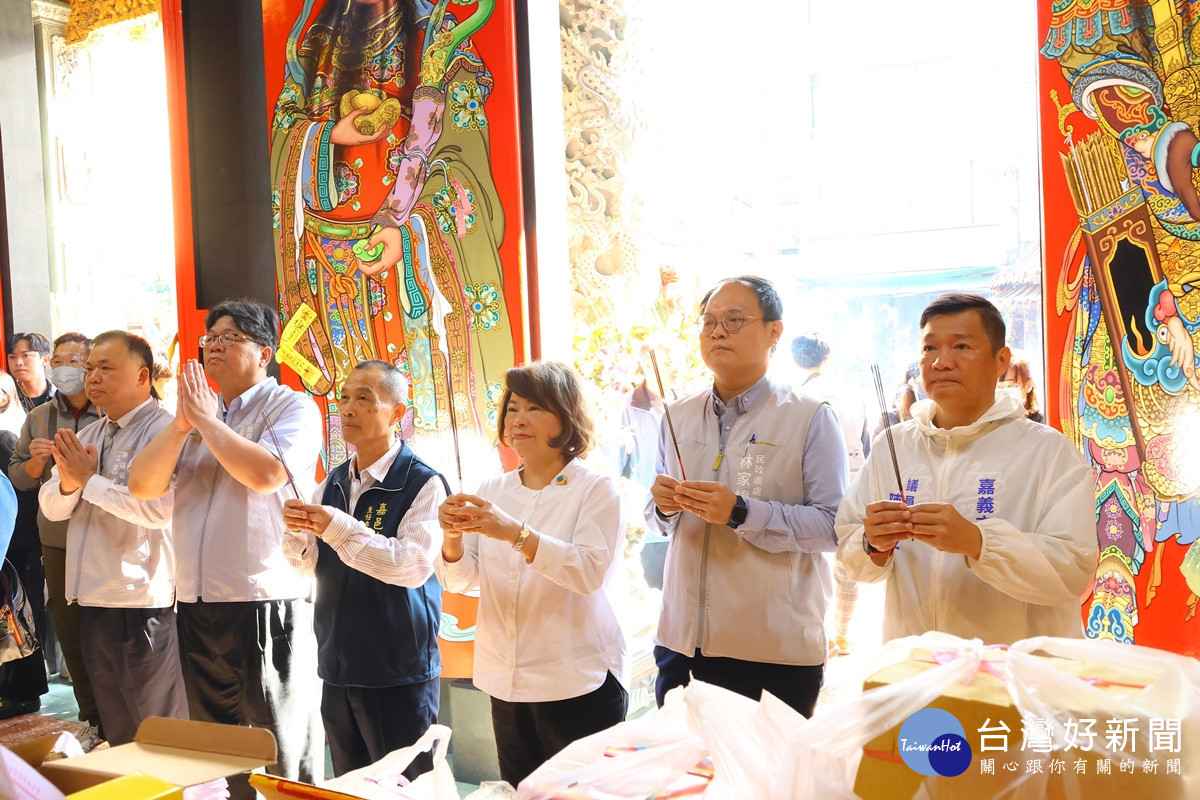 嘉義市長黃敏惠到北安宮參拜／嘉義市府提供