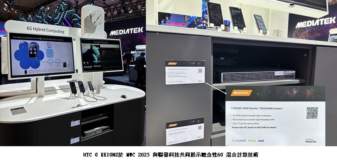 MWC2025登場 HTC G REIGNS攜手聯發科展示6G混合計算技術