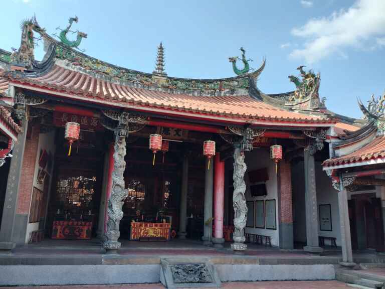 ▲林氏宗祠第二進之傳統大燈籠。（台中市文化局提供）