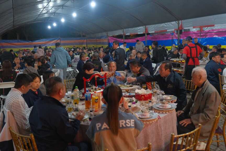 西螺福興宮今(5)日特別邀集彰化、雲林、嘉義等14間友宮廟，及地方相關代表進行餐敘。(記者廖承恩翻攝)