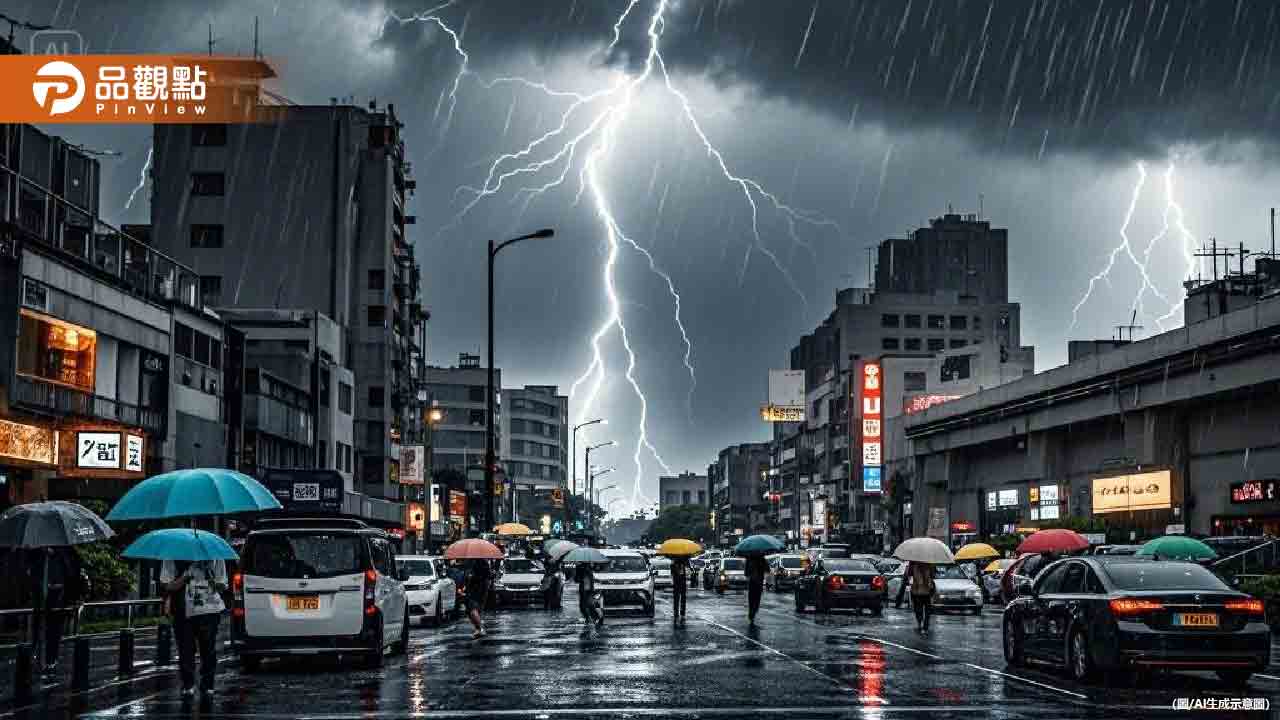 雨下不停!全台20縣市大雨特報 注意雷擊及強陣風