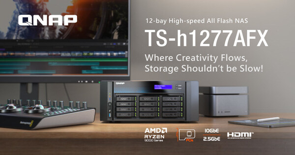 QNAP 推出 TS-h1277AFX 高性價比桌上型 SATA 全快閃 NAS