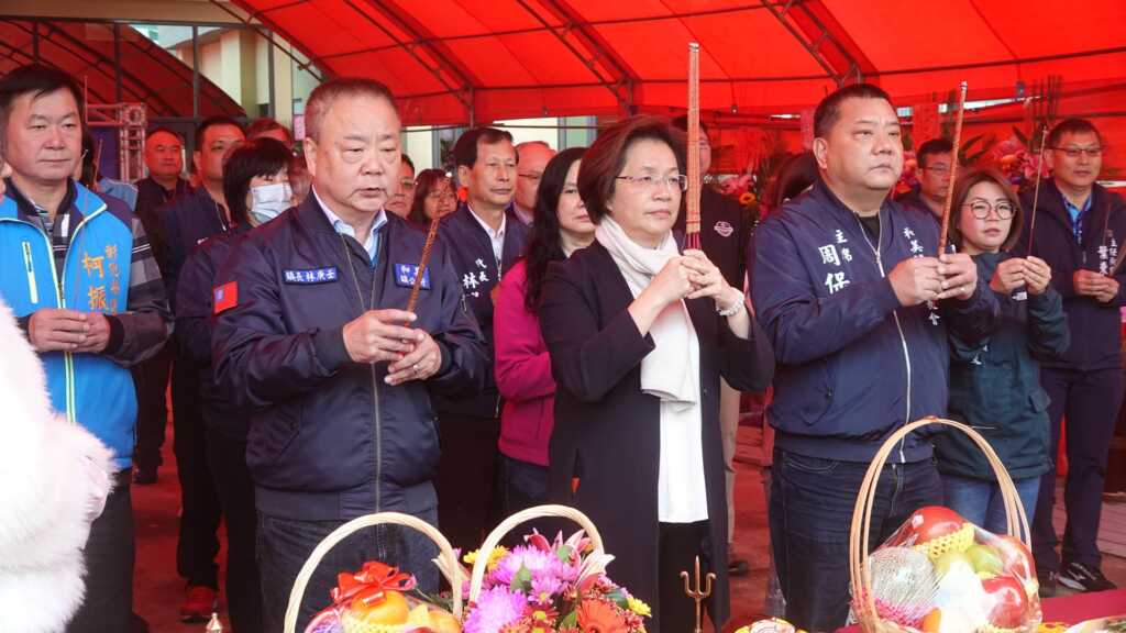 ▲彰化縣和美鎮面前社區活中心落成啟用祝禱儀式。（記者林明佑攝）