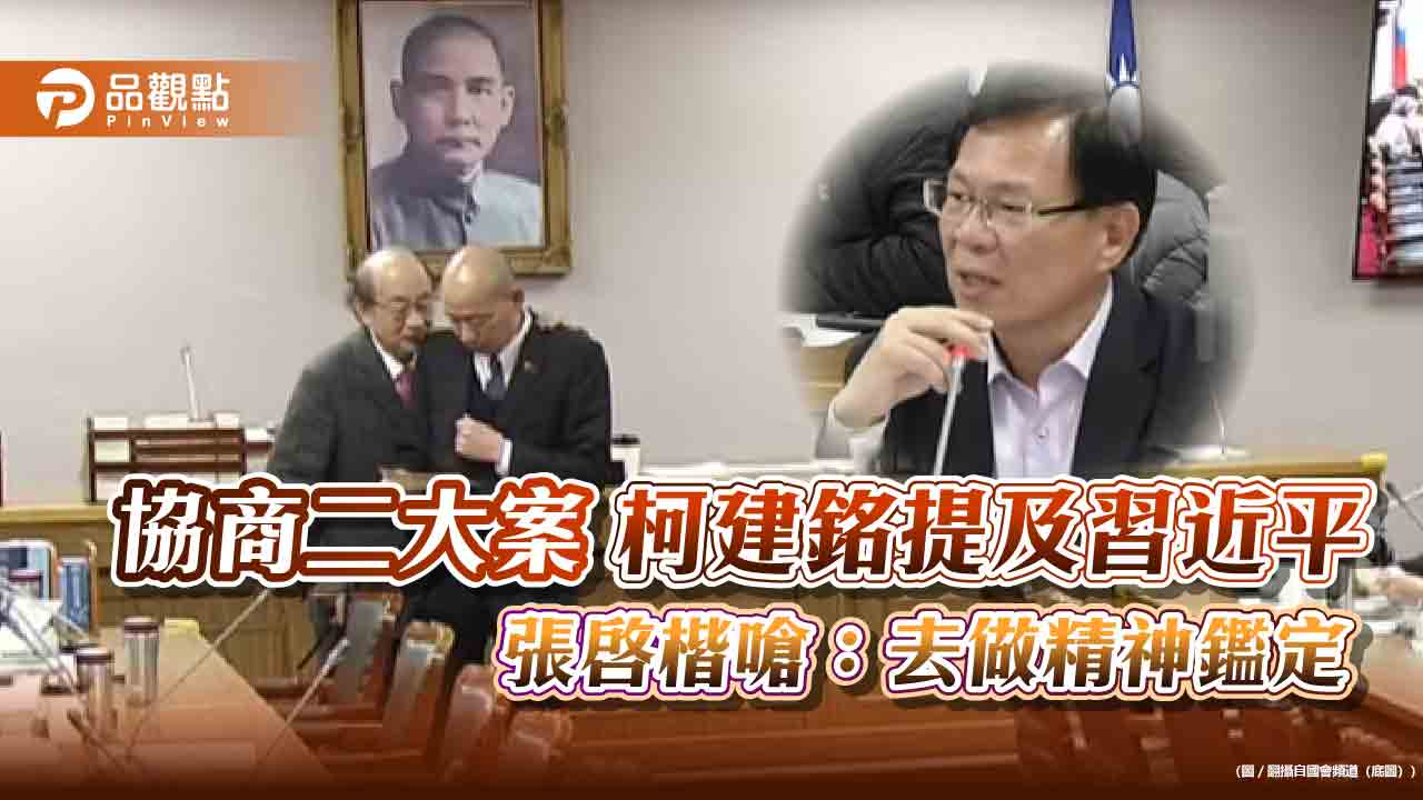 協商二大案柯建銘提及習近平 張啓楷嗆:去做精神鑑定