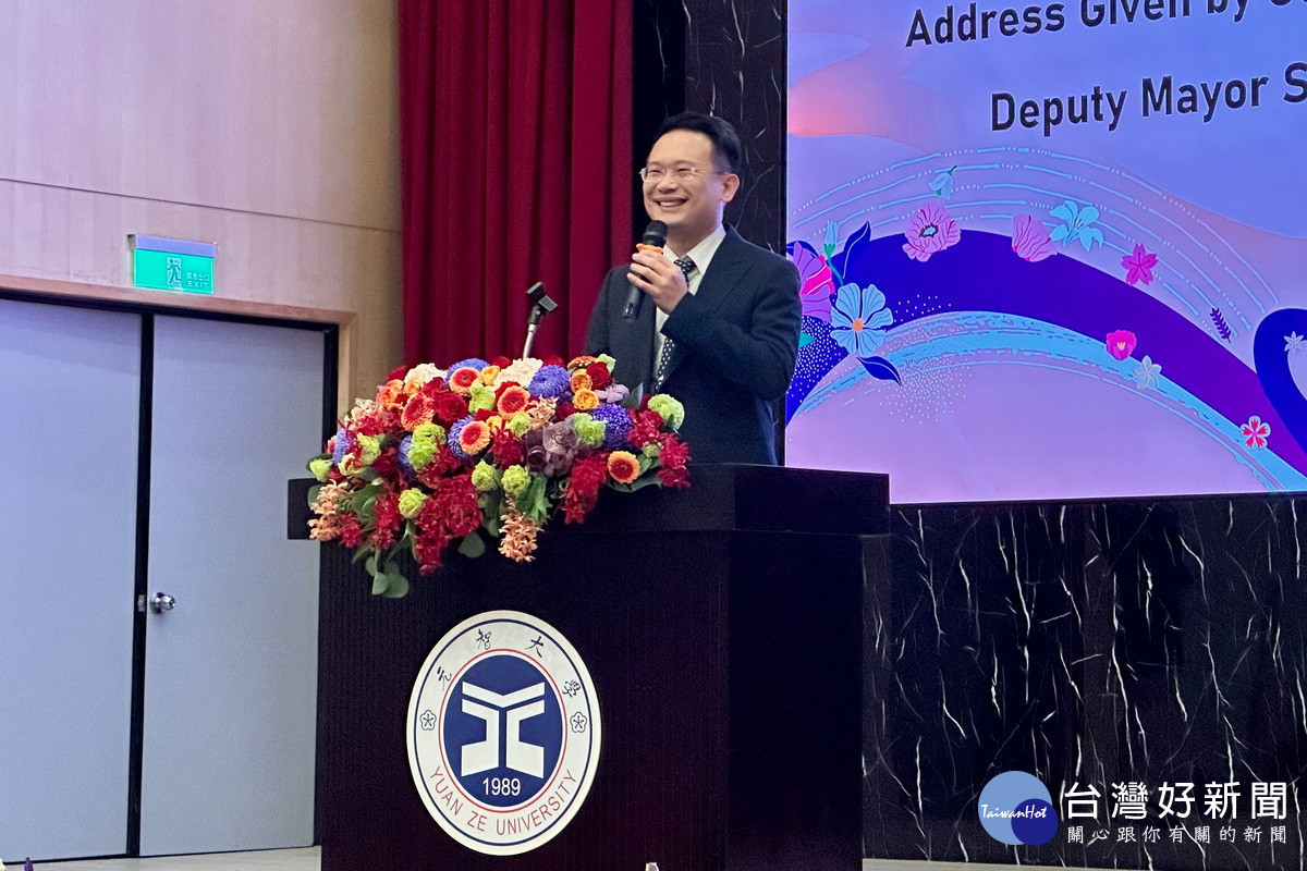 桃園市副市長蘇俊賓致詞。<br /><br />
